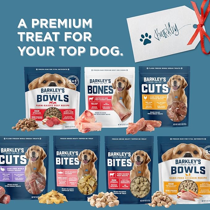 Barkley’s Bowls, Frozen Raw Chicken Dog Food, Fresh Whole Food Ingredients, Cage-Free Chicken, Grain Free, Dog Food Toppers, Human Grade Ingredients, All Dog Breeds, Ages, & Sizes, 4 lb Bag (1 Pack)