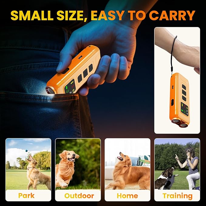 Dog Bark Deterrent Devices, Sonic Cat Deterrent Devices, Drive Cats Away from Car Engines in Winter, 2025 Anti Barking Device for Dogs, Portable Dog Training Device, Stopping Neighbor's Dog Barking