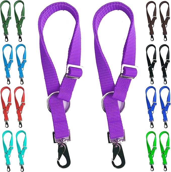 Majestic Ally Pack of 2 Horse Water Bucket Strap Hangers - Adjustable 18” to 30” length – for Indoor or Outdoor Use