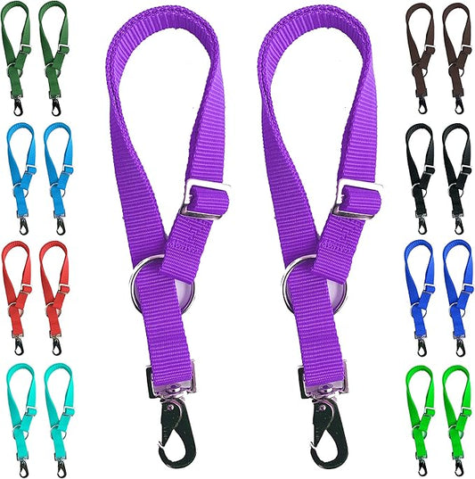 Majestic Ally Pack of 2 Horse Water Bucket Strap Hangers - Adjustable 18” to 30” length – for Indoor or Outdoor Use