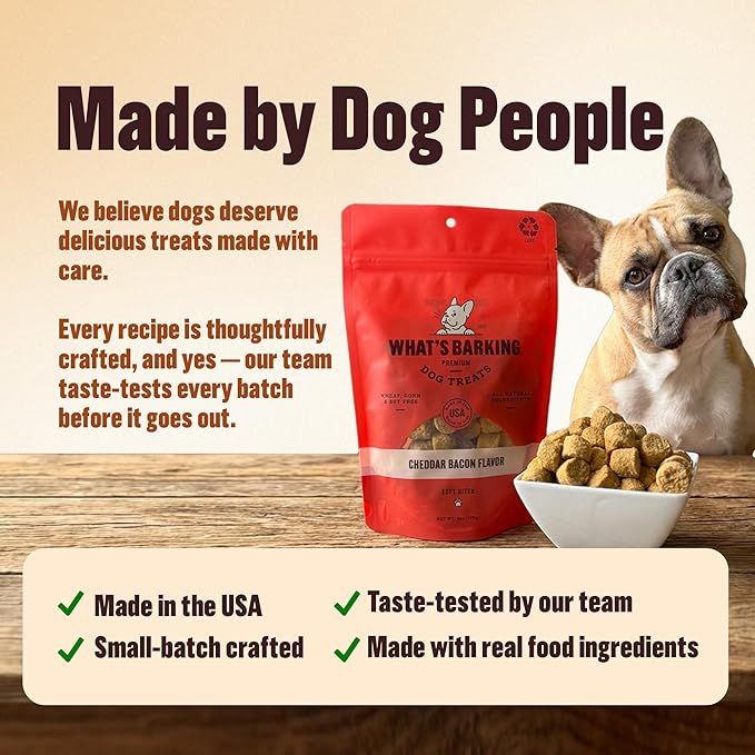 What's Barking Shakers Meal Toppers, Dog Treat Crumbles for Food Topping, Pet Essentials, Sprinkle Topper for Kibble or Wet Food, Made in USA, Resealable Bag, Pumpkin Bread Flavor, 5 oz
