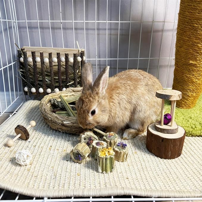 200G Rabbit Chew Toys Guinea Pig Treats Natural Papaya Wood Chew Sticks for Teeth Bunny Guinea Pig Hamster Chinchilla