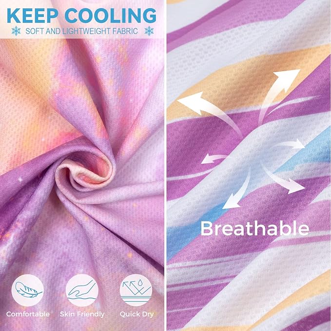 cyeollo 2pack Dog Shirt Cooling Breathable Sleeveless Summer Clothes for Dogs, Intant Cool T Shirts for Medium Large Dogs, Purple 2XL