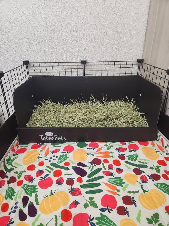 Hayzee Solid - Guinea Pig Litter Box - Hay Holder - Made of Corrugated Plastic - Waterproof - Comes with Chew Protector - Made for C&C Cages