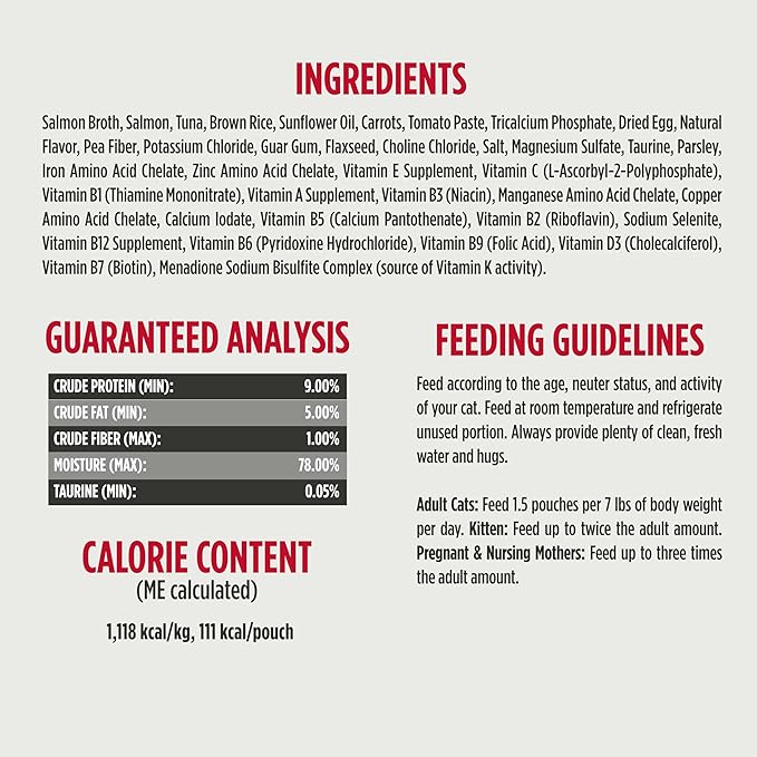 Nulo Gently Cooked Meals Salmon & Tuna Wet Shelf Stable Fresh Cat Food 3.5-oz Pouch Case of 24