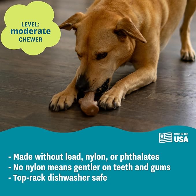 Pupstages Super Dogwood Dog Chew Toy, Made in the USA – Real-Wood Blend, Natural Wood Flavor & Texture, Moderate Chewers, Small, 7.5"