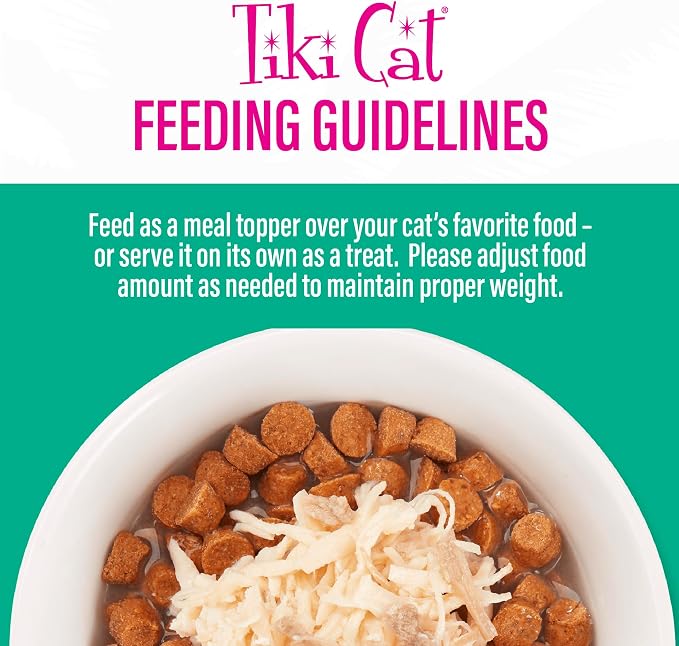 Tiki Cat Born Carnivore Complements Wet Cat Food Topper, High Protein & Limited Ingredient, Variety Pack 2.1 oz. Pouch (12 Per Box)