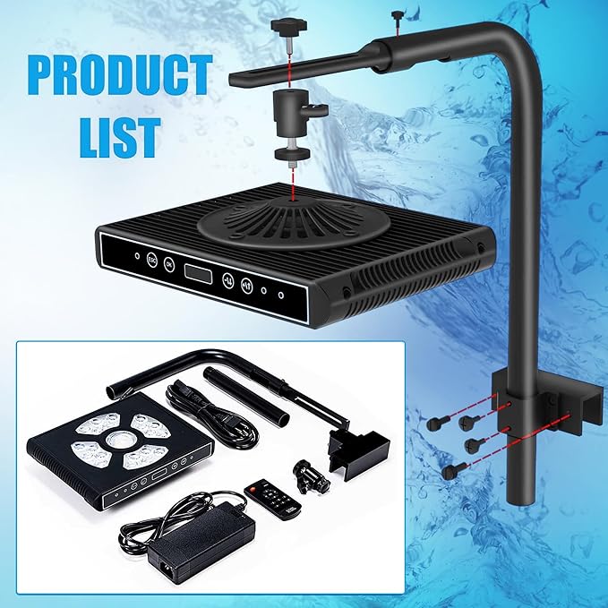 Aquarium Lights-100 watt 5 Channels Sunrise Sunset Moonlight Reef Lights for Coral SPS LPS Saltwater Tank