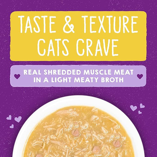 Stella & Chewy's Carnivore Cravings Savory Shreds - Wet Cat Food - High-Moisture Formula with Premium Cage-Free Chicken & Chicken Liver - Perfect for Picky Eaters - 5.2 oz, 8 Count