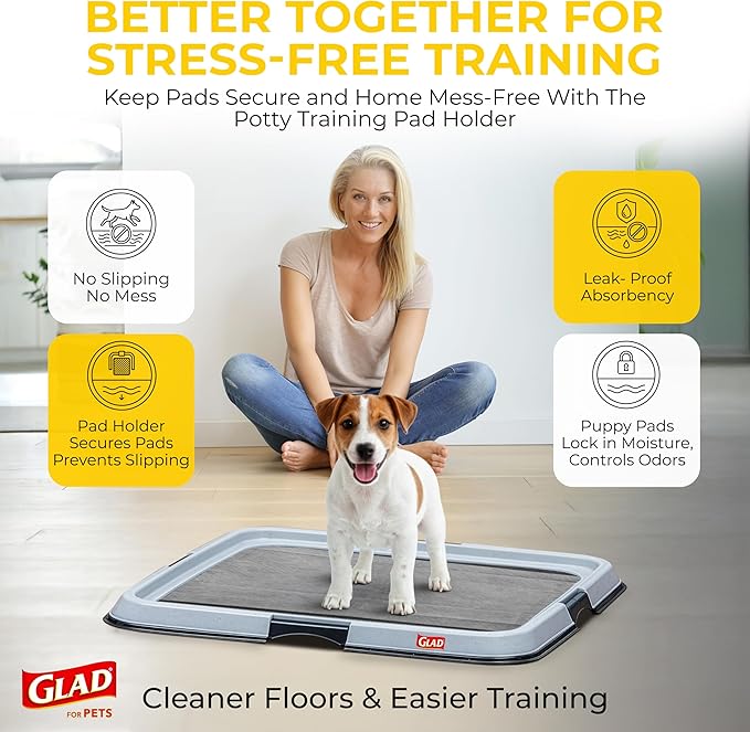 Glad for Pets Extra Large Charcoal Training Pads for Dogs and Puppies, Activated Carbon Odor Control, 6-Layer Absorbent Leak-Proof Pee Pads with Pheromone Attractant, 28 x 30 in, 30 Count - 6 Pack