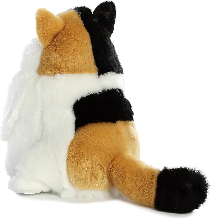 Aurora® Charming Fat Cats™ Munchy Calico™ Stuffed Animal - Cuddly Companions - Aesthetic Appeal - White 9 Inches