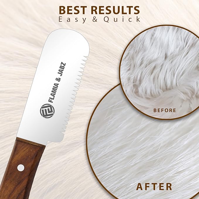 Professional Dog Grooming Hand Stripping Knife, Stripper Trimmer Tool, Red Meranti Wooded Handle non slip grip with Tripping Stainless Steel blade (Coarse, Left Handed)