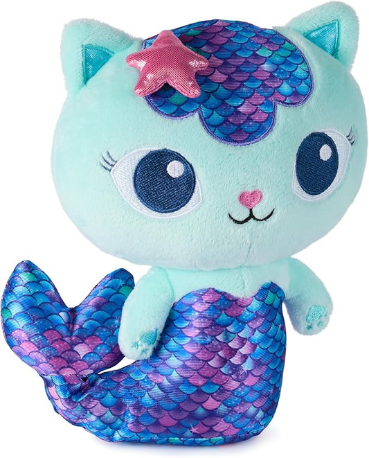 Gabby’s Dollhouse, Fin-Tastic Mercat, Premium Plush Toy, 10-Inch Tall Stuffed Animal with Moving Mermaid Tail, Kids Toys for Girls & Boys Ages 3+