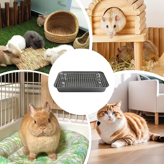 Bunny Litter Box - Removable Litter Box, Reusable Training Pan, Stainless Steel Potty Trainer | Small Medium Animals Rabbits for Small Medium Animals Rabbits