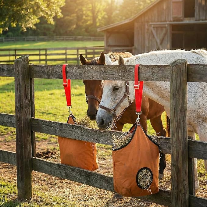 4Pcs Horse Bucket Strap Hangers Adjustable Nylon Straps Hanging Feed Tack for Hay Nets Water Buckets Horse Suppliers
