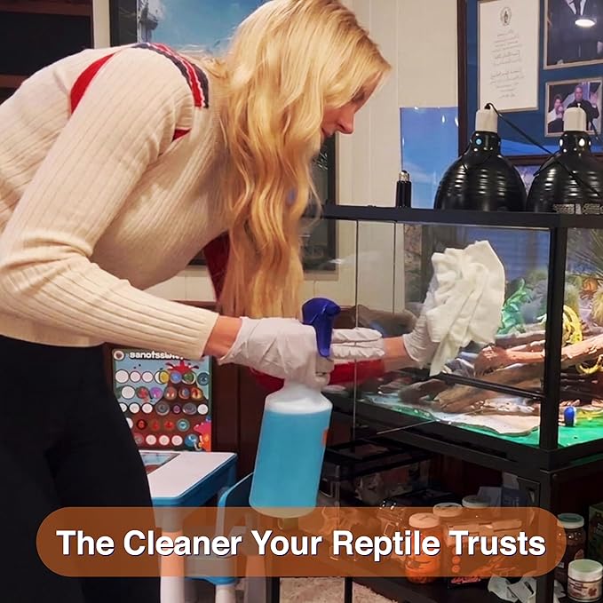 3 Refills of 32 oz Each, Chlorhexidine Solution 2%, Chlorhexidine Cleaning Solution, Chlorhexidine Spray for Reptile Habitats