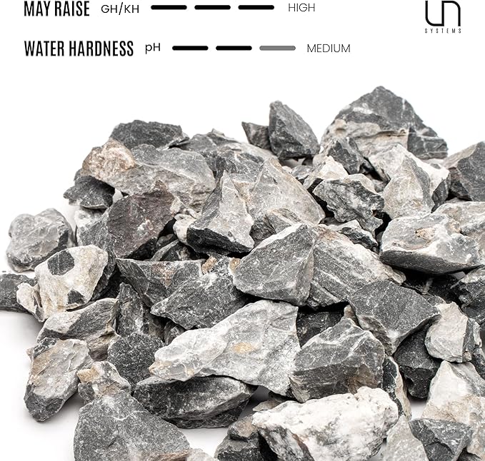UNS Accent Stone - Aquascaping Hardscape for Freshwater Aquarium Aquascape - Shrimp, Turtle, Betta Fish Tank Decoration - Blue Gray Small Rock for Terrariums & Vivariums - Seiyru Mountain Stone, 3 lb