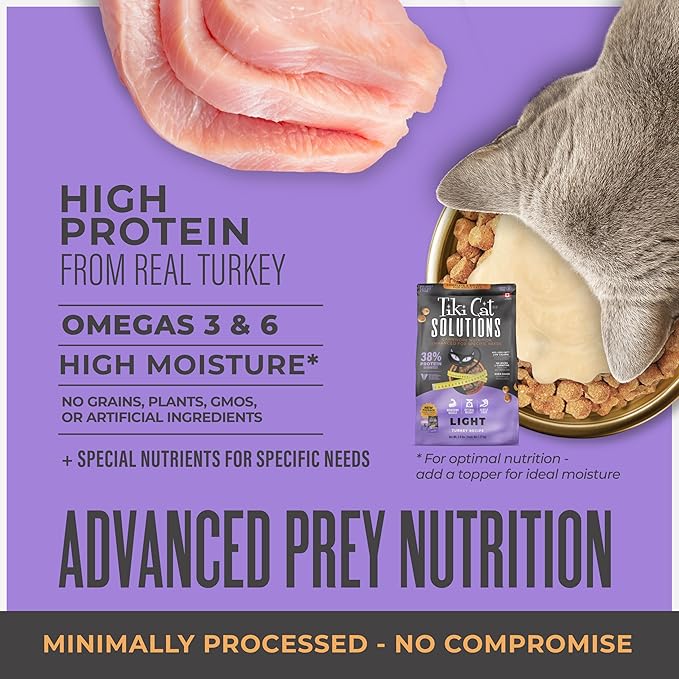 Tiki Cat Born Carnivore Optimal Weight Dry Cat Food, Turkey, 5.6 lbs Bag