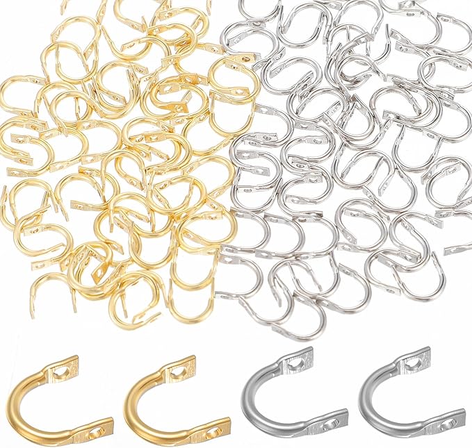 120 PCS Fishing Clevis Easy Spin U-Shaped Brass Links, Quick Changing Fishing Spinner Clevis Spinnerbait Spinner Blade for Lure Making Fish Freshwater Saltwater