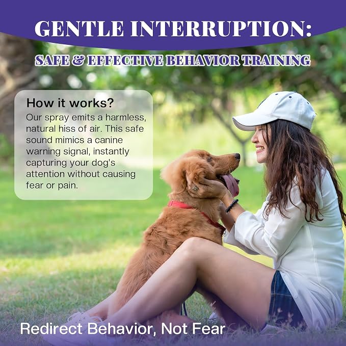AIMSEIZE Dog Behavior Training Spray: 90ml Large Capacity Hissing Dog Corrector to Stop Barking and Jumping, Citronella Scented Pet Deterrent for Dogs, Safe and Humane Training Tool