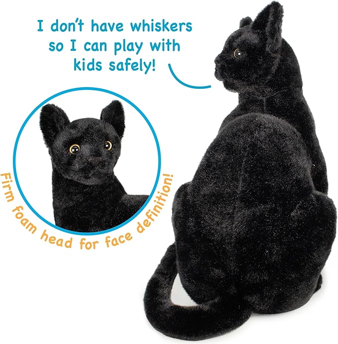 TigerHart Boone The Black Cat - 13 Inch Stuffed Animal Plush