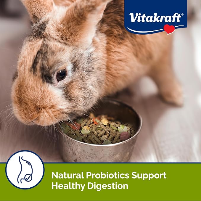 Vitakraft Menu Premium Rabbit Food - Alfalfa Pellets Blend - Vitamin and Mineral Fortified, Carrots, Greens, Grains, Fruits, 5 Lb.