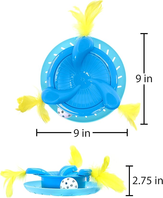 Kitty City Swat Track Cat Toy, 3 Toys in 1 Cat Toy, Cat Ball Track with Feathers