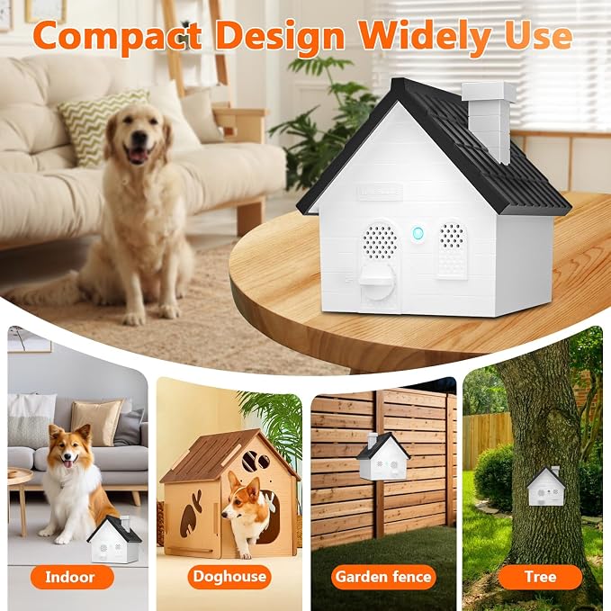 Anti Barking Device For Dogs, Bark Box, 3 Modes Dog Barking Deterrent Devices, 2026 Anti Bark Device For Dogs, Weatherproof 50 Ft Barking Dog Silencer, A Safe And Effective Anti Barking Device (Black)