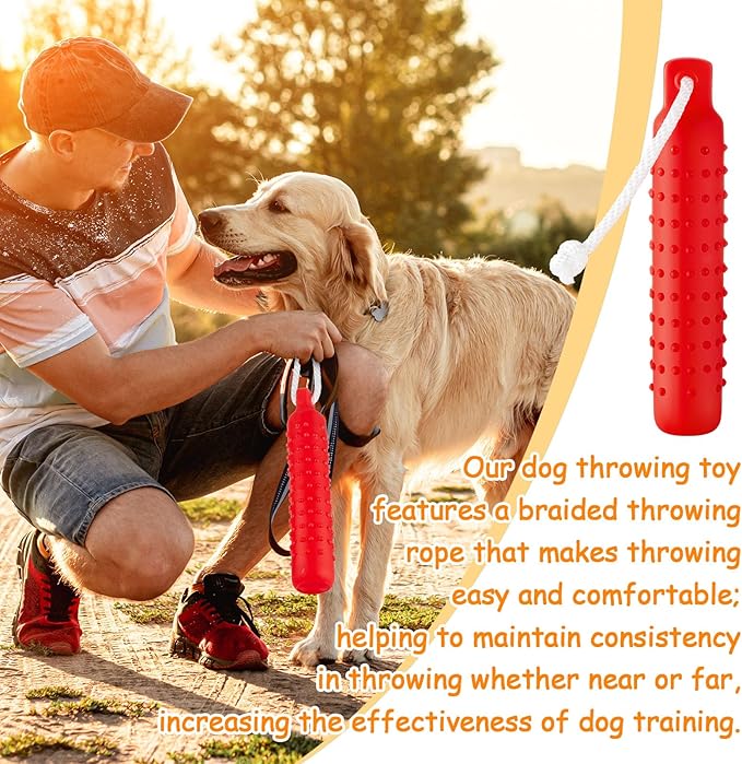 Blueweenly 8 Pcs Dog Bumper Toy for Water Retrieving Plastic Puppy Training Dummy Dog Float Toy Lightweight for Float on The Water Pool Outdoor Training Hunting Fetching (Orange and Red)