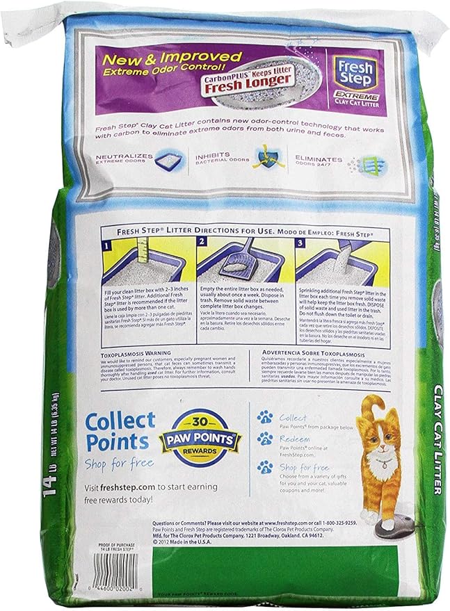 Fresh Step Extreme Clay Cat Litter 14-lb bag