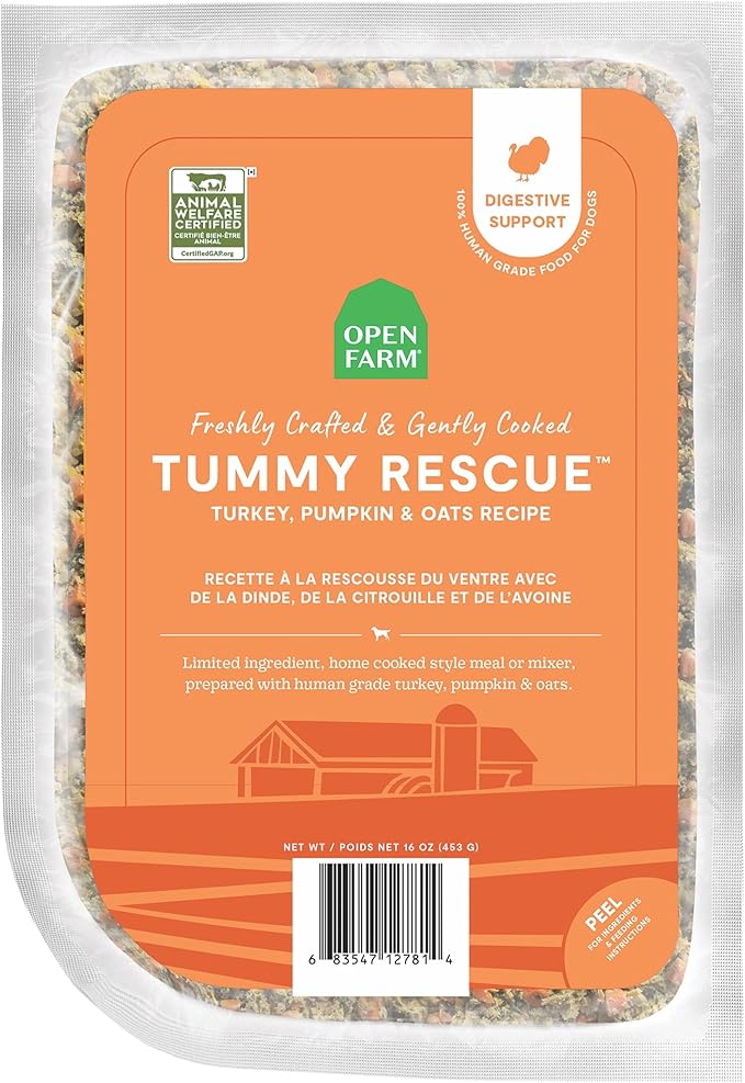 Open Farm, Tummy Rescue Freshly Crafted Dog Food, Grain Inclusive, 16oz Pouch (Pack of 16)