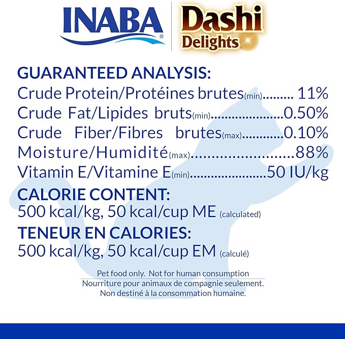 INABA Dashi Delights for Cats, Shredded Chicken Side Dish with Bonito Flake Broth, Cat Food Complement with Taurine & Green Tea Extract, 2.5 Ounce Cup, 6 Cups Total, Chicken & Bonito Flakes Recipe