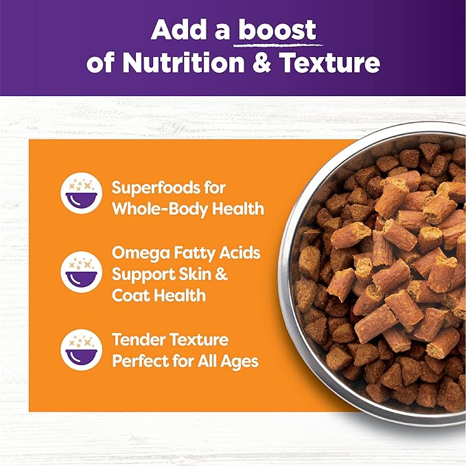 Wellness Tender Toppers (Previously Core Bowl Boosters), Grain-Free Natural Dog Food Toppers or Mixers, Made with Real Meat (Turkey & Chicken, 8 oz Bag) (Pack of 2)