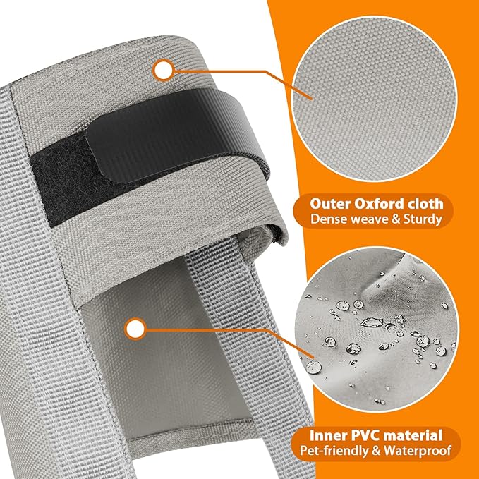 Mayerzon Dog Muzzle for Large Medium Small Dogs, Adjustable Fit, Soft & Sturdy Fabric, Prevents Fierce Barking Biting Chewing, Ideal for Grooming Walking Vet Visits, Allows to Pant Drink (Grey, S)