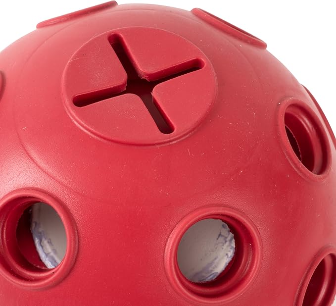 Fuzzl Eco Rubber Magic Shroom Puzzle Enrichment Toy - Red - Long Lasting Dog Treat Toys for Aggressive Chewers Strong Dog Toy for Dogs Durable Puppy Toys