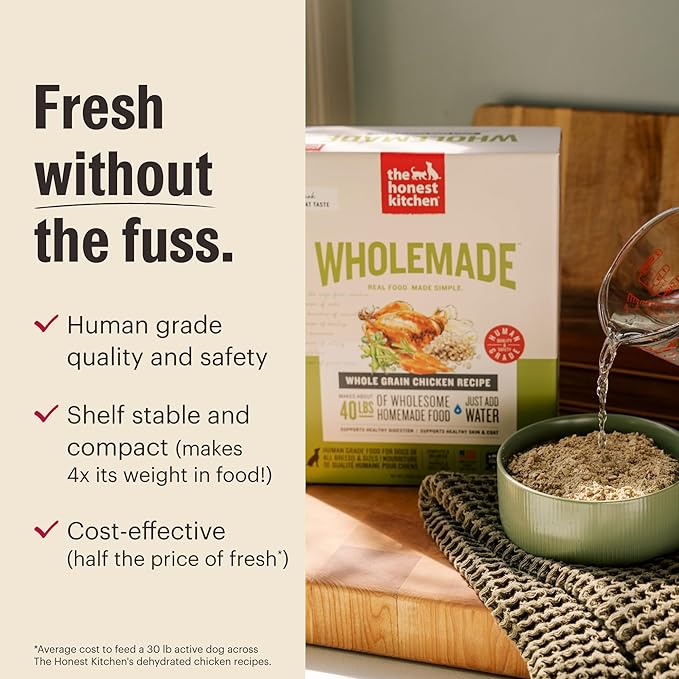The Honest Kitchen Human Grade Wholemade™ Dehydrated Whole Grain Beef & Oat Dog Food, 7 lb Box