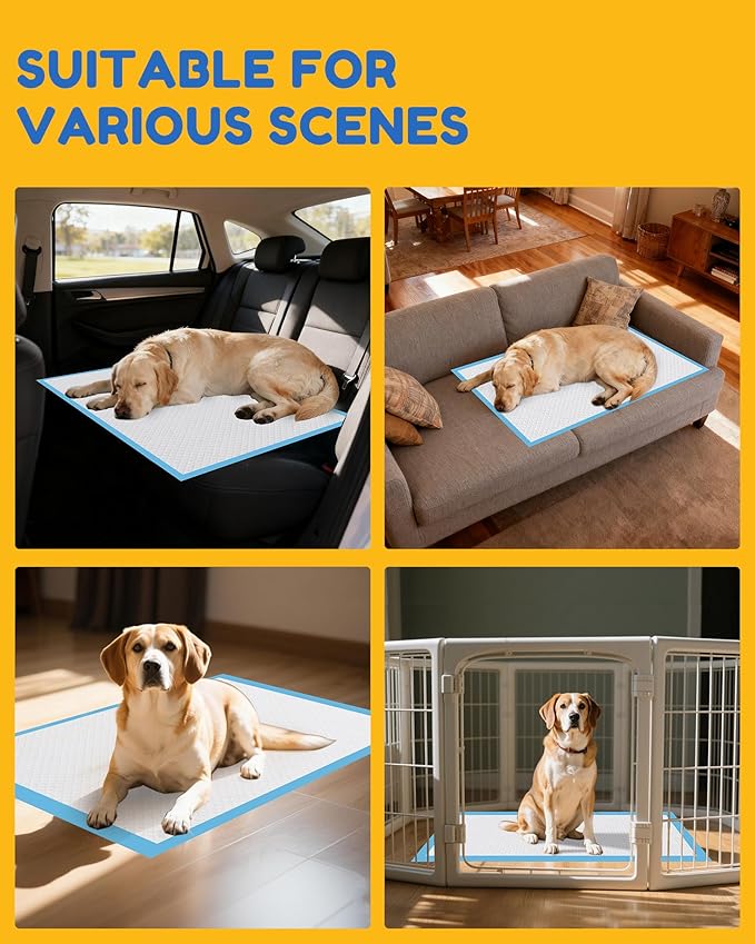 30 Count-30" x 36" XXL Puppy Pads, Extra Large Pee Pads for Dogs, Super Absorbent Disposable Dog Training Pads, Quick Drying, Leak-Proof, Ultra Thick Potty Pads for Dogs, Puppies, Doggie, Cats