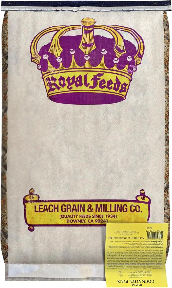 Cockatiel Plus 25 lbs, Cockatiel Bird Seed, Nutrient-Rich Mixed Birdseeds, Bird Food for Cockatiels, Natural Mixed Seeds for Other Small Parrot, Support Daily Growth Energy and Healthy Balanced Diet