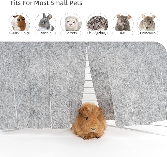 Niteangel Fleece Forest Corner Curtain Hideout Fun Hiding Spot for Ferrets Chinchillas Hedgehogs Dwarf Rabbits Guinea Pigs Syrian Hamster Rats (Gray)