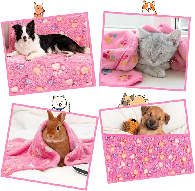 Dog Blankets for Medium Dogs, Cat, Premium Soft Dog Blankets for Small Dog Washable, Puppy Blanket Dogs Essentials for Puppies (1, 42 x 30) (1, Pink, 41" x 30")