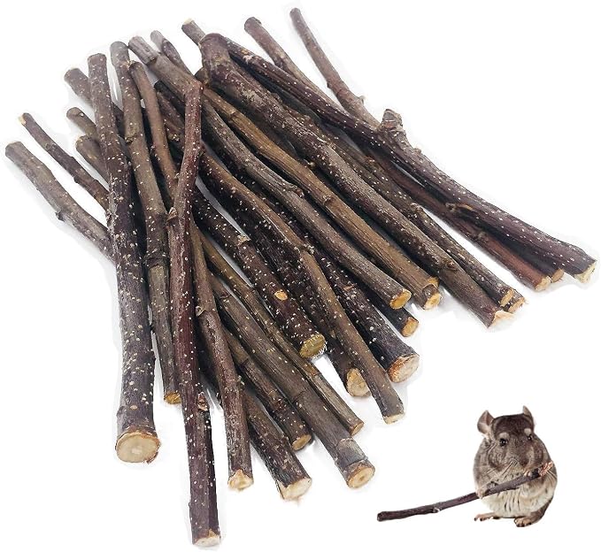 William Craft Apple Sticks Pet Chew Toys Treats for Chinchilla Guinea Pigs Rabbits Squirrel Hamster Bunny (2.2pound)