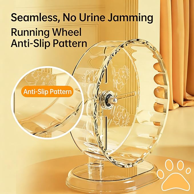 Silent Hamster-Wheel 7.1 Inch, Nonslip Spinning-Wheel, Exercise Hamster-Toys Platform for Hamster Cage Rat Cage Mouse Cage Small Pet Accessories for Hedgehog Gerbil Chinchilla Guinea Pig