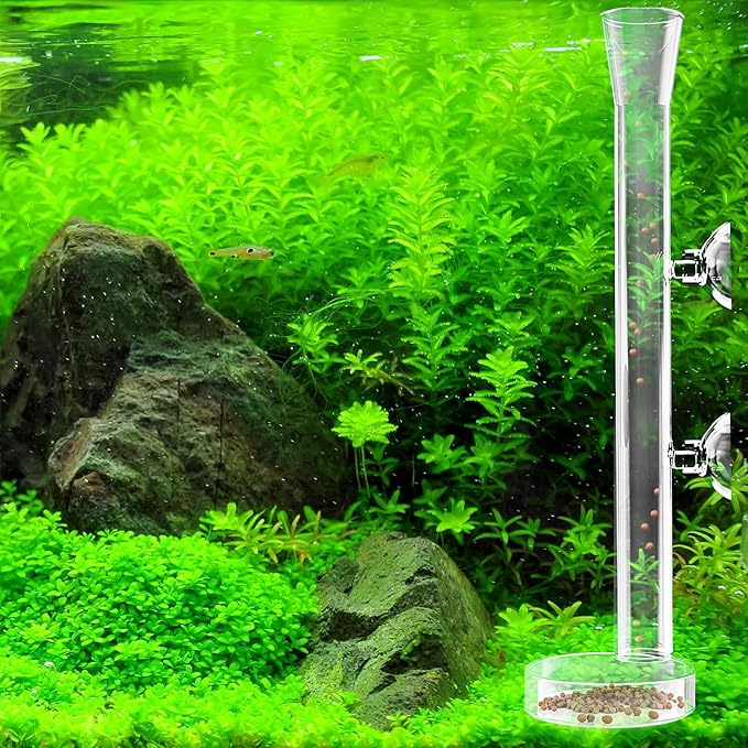 8 Pcs Shrimp Feeding Tube and Dish Fish Feeder Tube Tray for Plant Holder for Aquarium Fiberglass Fish Tank Feeding Tray (10inch)