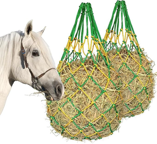 Hay Net for Horses,Slow Feed Hay Bag for Horses Goat Sheep,Hanging Hay Feeder Bag for Horses Stable Stall Paddock Rest Toy