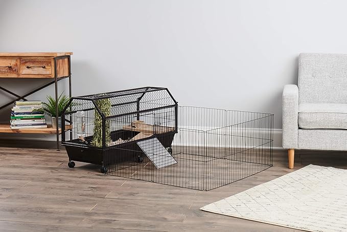 Oxbow Enriched Life Small Animal Accessories - Habitat with Play Yard for Dwarf Rabbits & Guinea Pigs (Large)