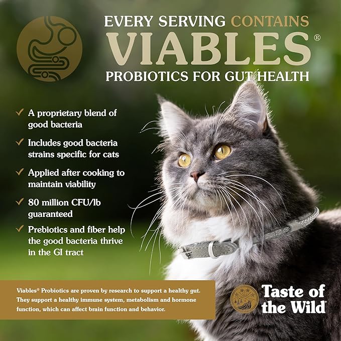 Taste of The Wild High Protein Real Meat Recipes Premium Dry Cat Food with Superfoods and Nutrients Like Probiotics, Vitamins and Antioxidants for Adult Cats and Kittens 5lb