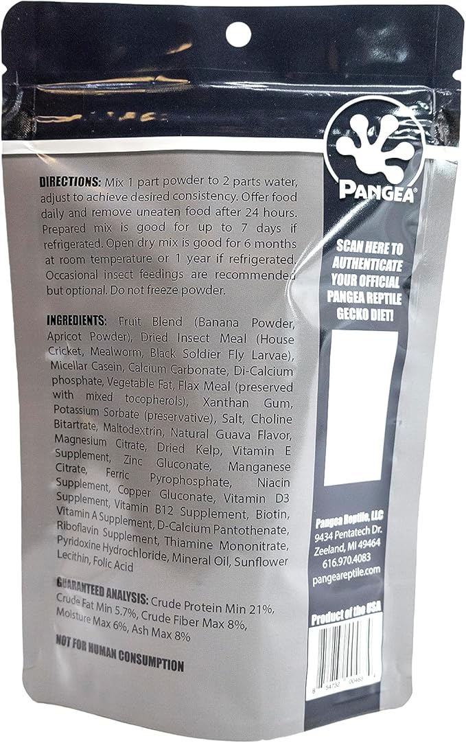 Pangea Gecko Diet: Growth & Breeding Formula™ 8 oz (1/2 lbs)