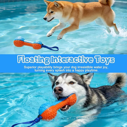 EXPAWLORER Floating Dog Water Pool Toys - 4 Pack Interactive Water Retrieving Fetch Speaky Chew Toy for Small Medium Large Dogs, Durable Dog Chew Toys for Summer Essentials Outdoor Beach Yard