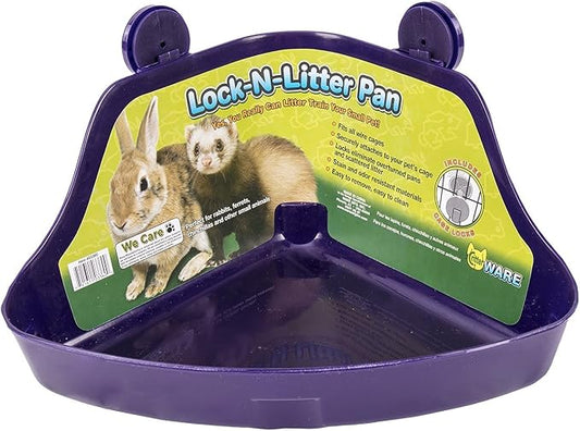 Ware Manufacturing Plastic Lock-N-Litter Pan for Small Pets, Colors May Vary