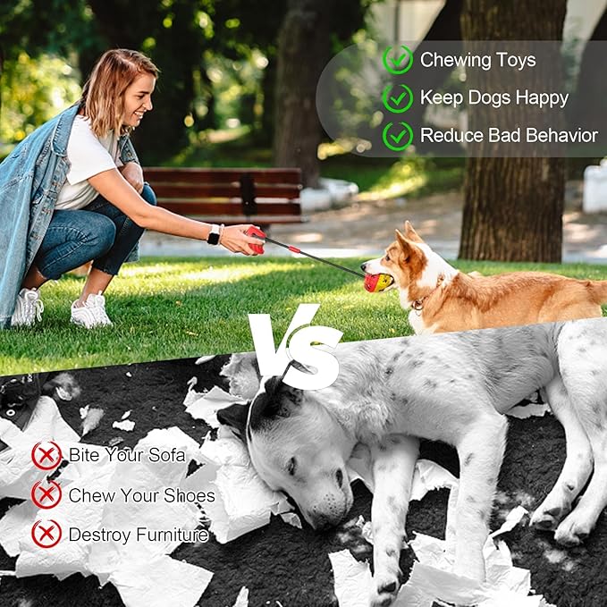 Jenilily Dog Toys Chew for Small Medium Chewers Rope Ball Suction Cup Tug of War Game Puppy Training Teething Boredom Pet Toy Not for Wooden Floor